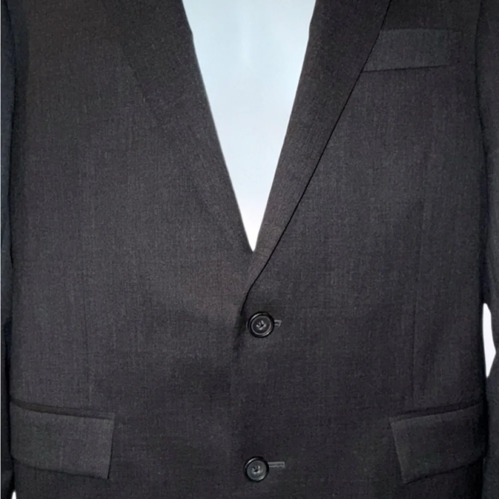 Brooks Brothers 1818 Regent Blazer 38R Charcoal Gray Wool Two-Button Jacket